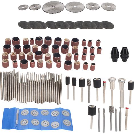 Kit de 121 accessoires pour ponceuse électrique : lame de scie circulaire en acier haute vitesse et papier de verre. (1/5)