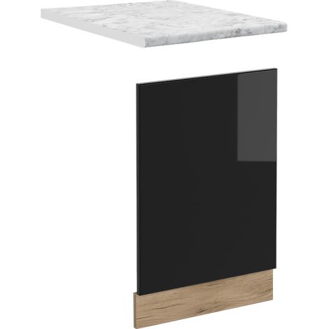 Panel frontal R-Line, Negro brillo intenso, 45 cm , ET Mármol, Vicco