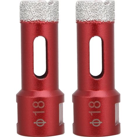 2 forets trépans diamant M14 femelle filetage, accessoires meuleuse pour carrelage céramique 18mm (1/5)