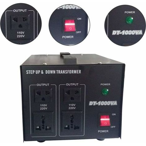 Convertitore di tensione 110V/220VTensione di ingresso 110 V/220 VFacile da usare grazie alle istruzioni chiare.Protezione da sovraccarico