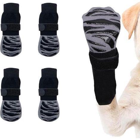 4 teiliges Set rutschfester Hundehocker Mit robuster Gummisohle und verstellbaren Riemen für den Innen und Außenbereich Langlebiger Komfort (Größ (1/5)