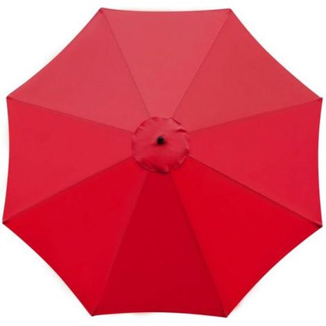 Auvent de remplacement pour parasol de terrasse, 9,8 pieds, 8 nervures, couverture supérieure de cour de marché, facile à installer, rouge (1/5)