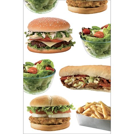Sticker réfrigérateur et lave vaisselle, snacking rapide gourmand déco, 75 cm X 49 cm (1/4)