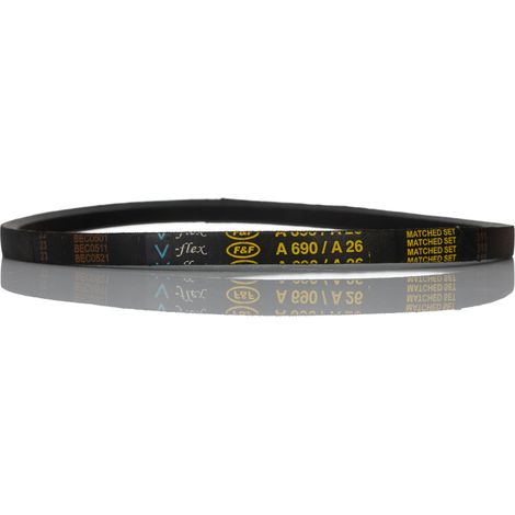 Rs Pro – Courroie pour tondeuse A 660mm – Matériau PET et caoutchouc – Pour poulies de 80mm minimum – Accessoire professionnel