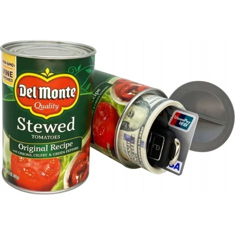 Un escondite para dinero, llaves, baratijas, lata de viaje secreta, tomates (1/5)