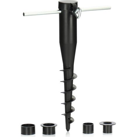 ZOLGINAH Support de Parasol en Plastique - Manchon de Sol - Base pour parasols - Piquet de Terre - 25 à 45 mm (Noir) (1/5)