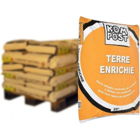 Racine – Mélange de terre végétale enrichie pour bacs et jardinières – 10 sacs de 20 litres – Rétention d'eau 526ml/l – Tamisée 0-15mm (1/4)
