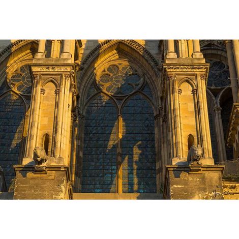 Tableau sur toile gargouilles au crépuscule 45x65 cm - Impression sur Toile Murale Décorative - Image imprimée en HD sur Toile - Toile sur Châssis en Bois FSC - Fabriqué en France (1/4)