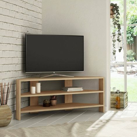 Dmora - Mueble de televisión Alfa, Aparador de salón, Mueble bajo para TV, Base de pared equipada, 114x36h45 cm, Roble, con embalaje reforzado (1/3)