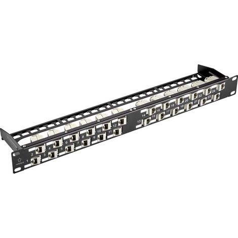 24 ports Panneau de brassage Trywise module Keystone 24x Keystone 45° non équipé 1 UH D819911 (1/4)