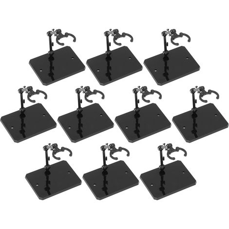 Lot de 10 supports pour figurines articulées de 15 cm (6 pouces), haute stabilité, noir. (1/5)
