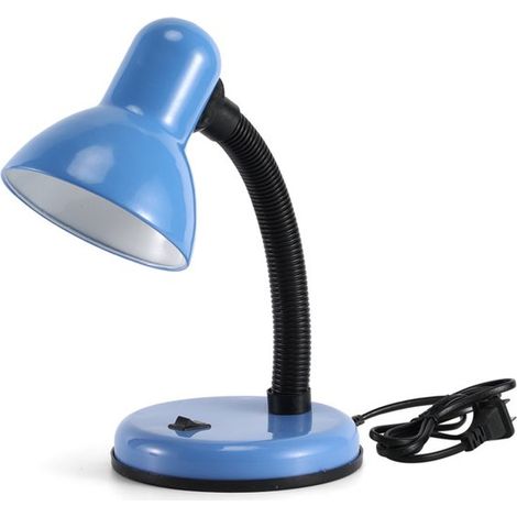 Lampada da scrivania in metallo con collo flessibile, ideale per ufficio, soggiorno, camera da letto, stanza degli studenti o libreria. (1/2)