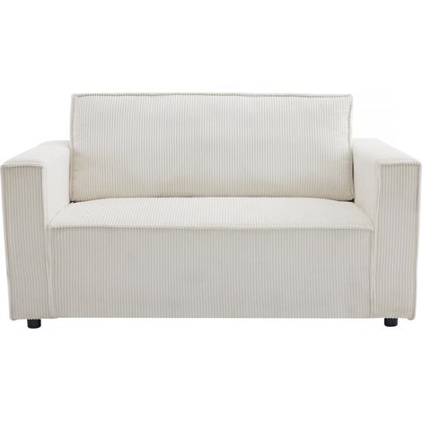 Sofá convertible recto de pana <> - 2 asientos - Beige (1/5)