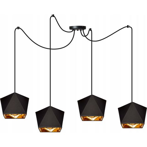 Lampadario a sospensione a forma di ragno dorato da soffitto