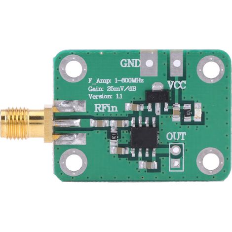 Détecteur de puissance RF 1-600MHz, mesure précise de -74dBm à 18dBm pour analyseur de fréquences radio (1/5)
