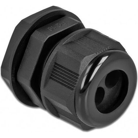 DELOCK PRENSAESTOPAS PG16 PARA CABLE REDONDO CON DOS ENTRADAS DE CABLE NEGRO 60369 (1/4)
