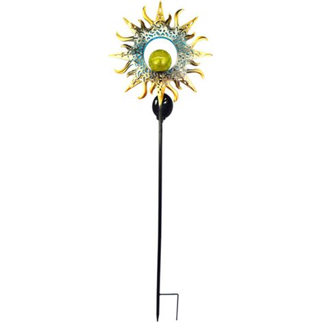 Lampes solaires d'extérieur en forme de lune et de soleil pour jardin, cour ou terrasse, style antique, 1 pièce. (1/5)