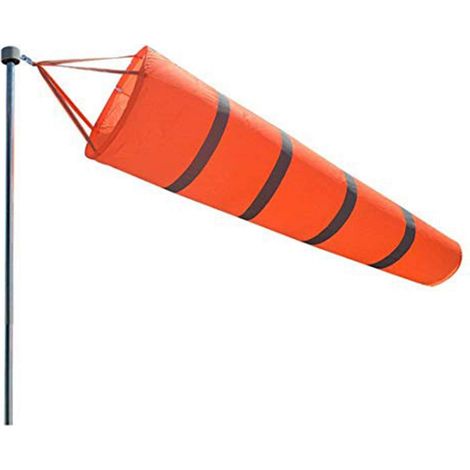Flughafen-Windsack 152,4 cm Rip-Stop Orange mit reflektierenden Streifen
