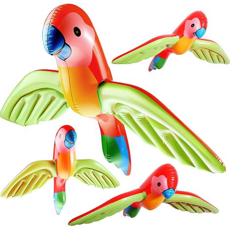 4pcs Inflatable Parrot Toys for Swimming Pool Pirate Costume for Halloween Hawaii Decor Party Decor Beach Background (1/5)