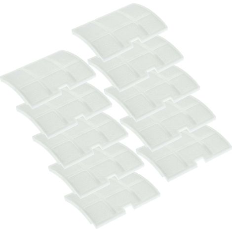 vhbw 10x Staubsaugerfilter kompatibel mit Sebo Automatic X3, XP, X4, X1, X2, X5, XP 3, XP 2 Staubsauger - Abluftfilter Weiß (1/4)