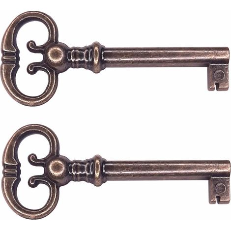 – Lot de 2 clés de meuble anglaise cuisse grenouille 70mm – Finition brunie – Pour meubles anciens et décorations rustiques (1/4)