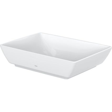 TOTO WU Lavabo sobre encimera, sin agujero para grifo, con
