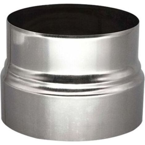 Reducer of hose of pan 120 mm to 110 mm - Fitting of pan - In stainless steel - Reduction of the hose of fireplace (1/5)