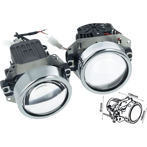 Kit Lenticolare Full Led Proiettore Bi-Led 3 Pollici 35W Universale Retrofit Per Toyota Highlander Ford Everest Jeep Cherokee Con Led Driver Incorporato (1/3)