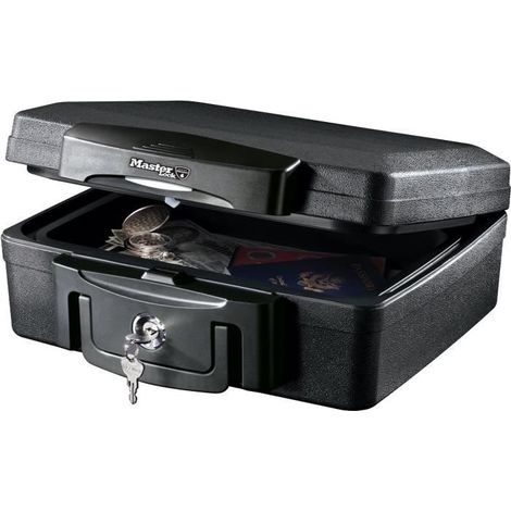 Coffre-fort ignifuge - MASTER LOCK - H0100EURHRO - Etanche avec clé - 4,9 L, 15,6 x 36,2 x 33 cm (1/5)