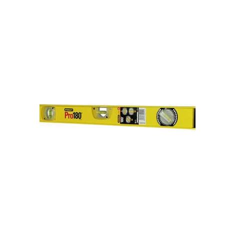 LIVELLA IN ALLUMINIO CON BOLLA REGOLABILE  cm.60 3 bolle (142920)    STANLEY