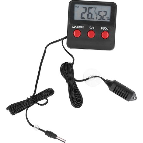 Mini Thermomètre Hygromètre Numérique - Capteur Température Humidité DTH-74 Affichage Digital (1/5)