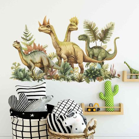 2 Wandtattoos mit Dinosauriern aus der Jurazeit, Kinderzimmerdekoration (1/5)
