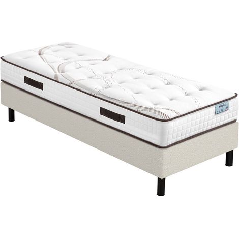 Matelas Moorea + sommier Newkit - 90x190 - Mousse - Hauteur 25 cm - Soutien ferme (1/5)