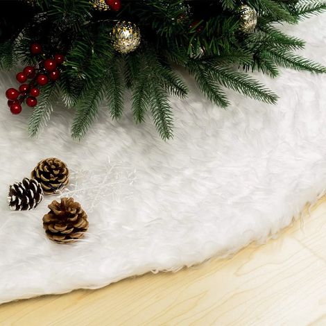 Tapis de sapin de Noël, 90 cm, base de sapin de Noël (blanche), décorations de sapin de Noël (1/3)