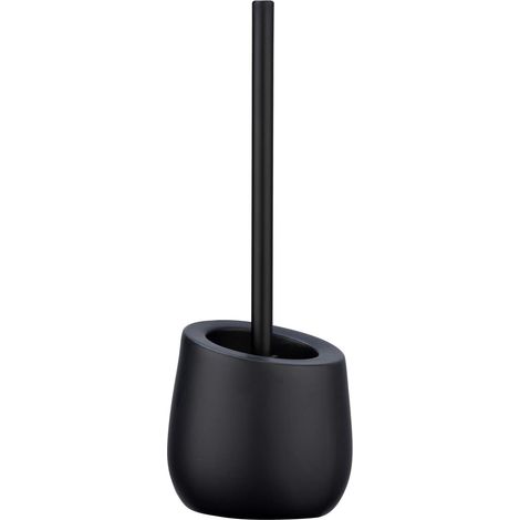 Wenko BADI Cepillo WC negro en cerámica mate 38 cm