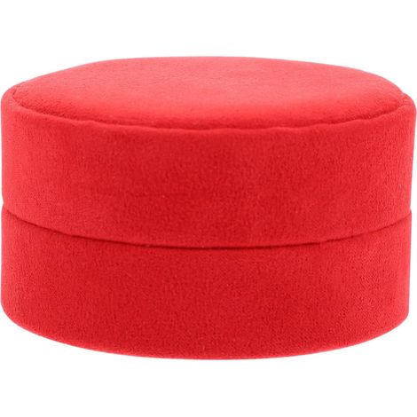 Boîte à Bijoux Velours Rond Couleur Macaron Étui Pour Bague Et Collier Avec Coussin Doux Rangement Et Pour Offrir (1/5)