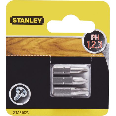 PIRANHA STANLEY STA61023 (x61023)  3 INSERTI MM.25 PH 1-2-3- STANLEY- 1,0 pz