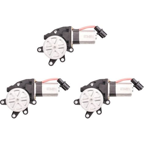 Tres motores de ajuste de elevalunas eléctricos delanteros derechos de 2 pines, números de pieza 80730-8991A y 742-510, para Versa 2007-2012.