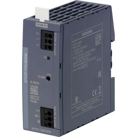 Siemens 6EP33327SB000AX0 Netzteil / Stromversorgung 24 V 2.5 A 60 W Anzahl Ausgänge:1 x Inhalt 1 S
