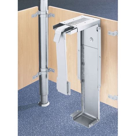 PC-Halterung 210x410x175mm Halterung für Computer hängend Tragkraft 20kg silber