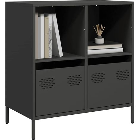 Sideboard Schwarz 68x39x73,5 cm Kaltgewalzter Stahl