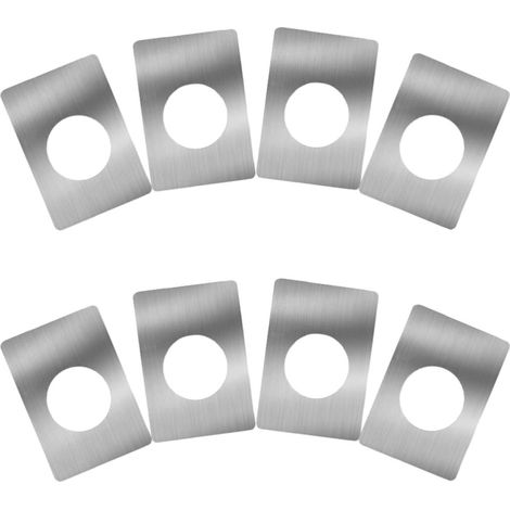 8 Pièces Plaque de Réparation en Acier Inoxydable Argenté pour Serrure Sphérique de Porte, Plaque de Renfort Stable pour Poignée de Porte Domestique, Fixation Solide et Solide (1/5)