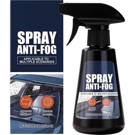 Anti-buée pour fenêtre de voiture – Appareil de désembuage de pare-brise 250 ml pour camion en plein air, chemin quotidien au travail, matin d'hiver, autoroute, garage (1/5)