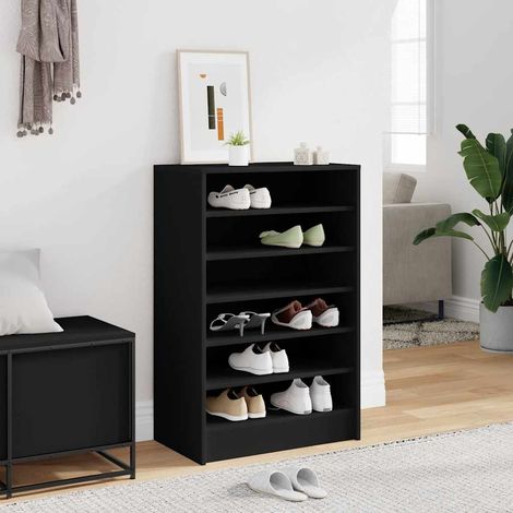 Schuhschrank Schwarz 60x35x92 cm Holzwerkstoff