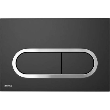 Ravak Chrome - WC-Betätigungsplatte, schwarz matt/Chrom X01797 (1/5)
