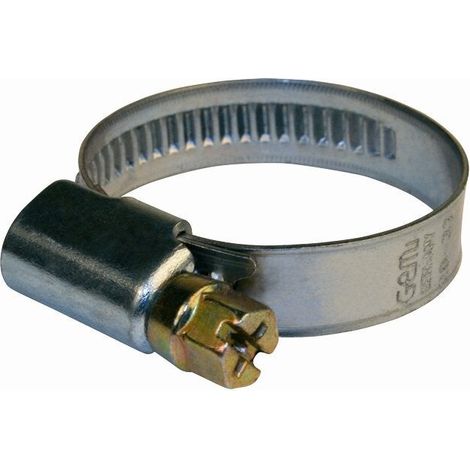 Set di 2 fascette stringitubo in acciaio inox, larghezza 8 mm, diametro min. 18 mm - diametro max. 28 mm SANS MARQUE