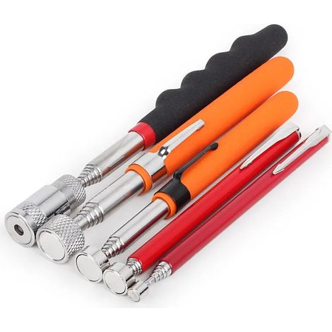 Stylo magnétique télescopique (1 pièce, capacité de 3,6 kg) : outil pratique avec aimant de 3,6 kg pour ramasser écrous et boulons. Tige de ramassage réglable. (1/5)