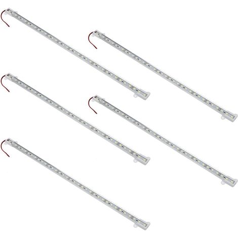 Bande LED rigide blanche 5 x 50 cm, 12 V, 36 LED SMD 5050, boîtier en aluminium. (1/5)