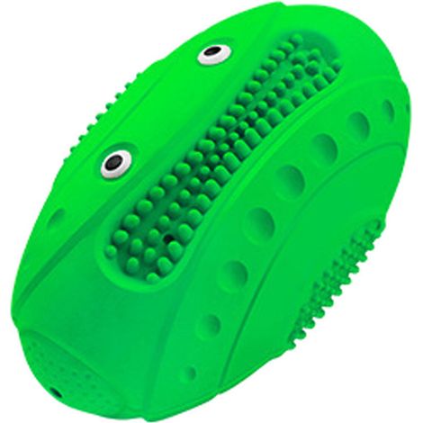 1 jouet à mâcher pour chien, balle couinante en caoutchouc naturel, résistante aux morsures, pour hygiène dentaire et jeu interactif (1/5)