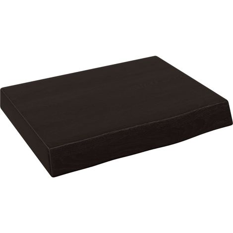 Étagère murale，Étagère flottante marron foncé bois chêne massif traité CFW23534 (1/5)